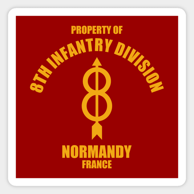 8th Infantry Division - Normandy France Magnet by Firemission45